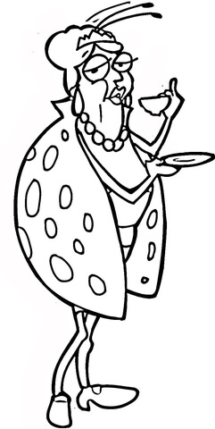 Old Ladybug  Coloring Page